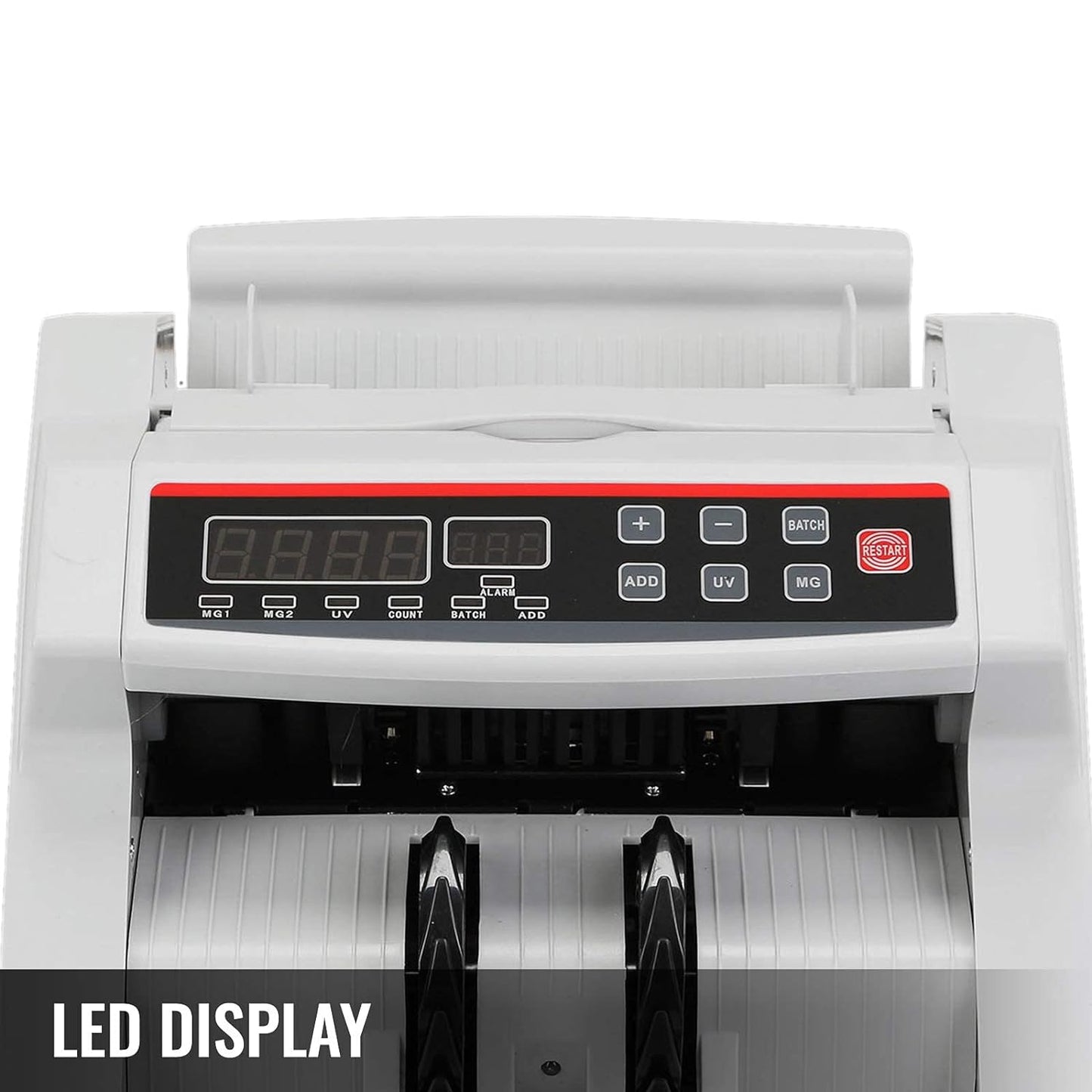 A.M.C. Conta Banconote Display LED Rivelatore di Banconote False, 1000 banconote/minuto