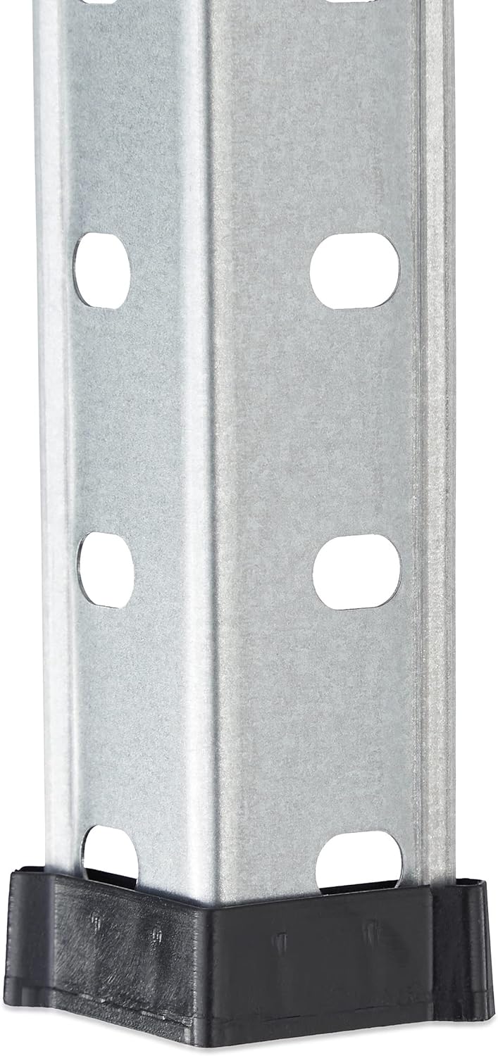 Scaffale in Metallo Zincato, capacità di 160 kg, HLP: 145x75,5x30 cm, 4 Ripiani, Acciaio, Cantina, Argento